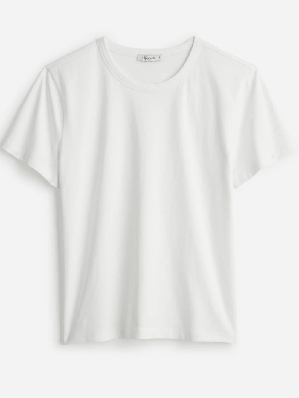 Madewell The Perfect Crewneck Short Sleeve T-Shirt In Allday Jersey NS581 Med
